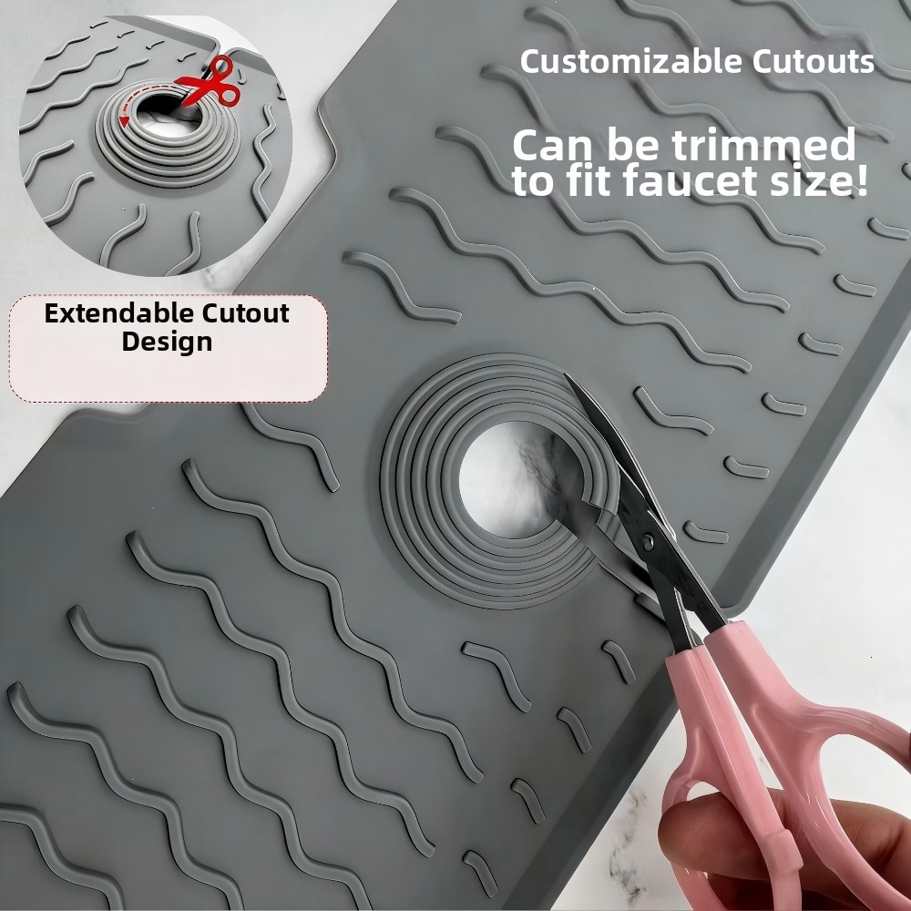 New Silicone Faucet Drain Mat  - Silicone Tap Washer 评论和价格