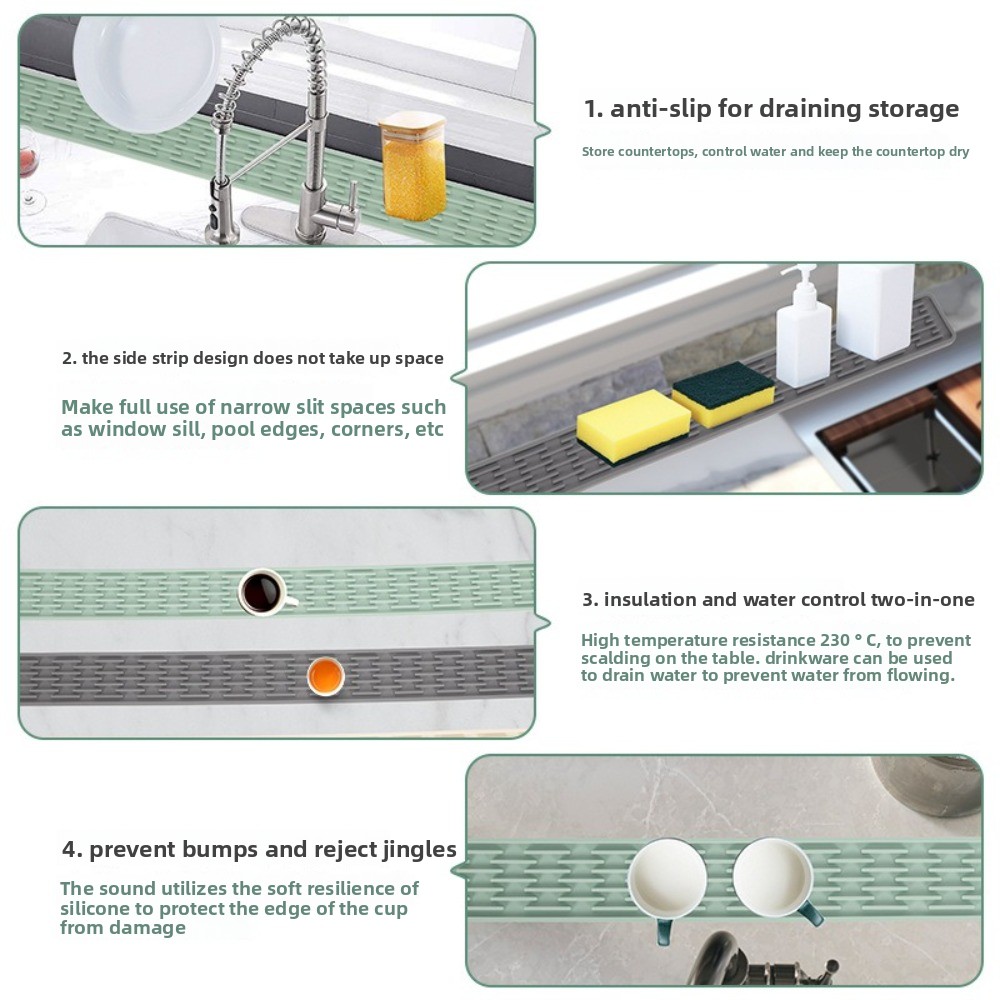 Non-slip Silicone Drainage Mat - Silicone Tap Washer 评论和价格